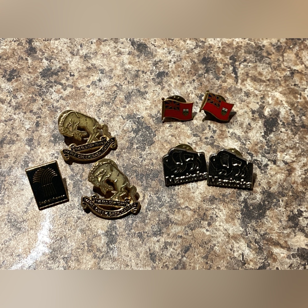 Lapel pins from Ontario, Manitoba & Saskatchewan